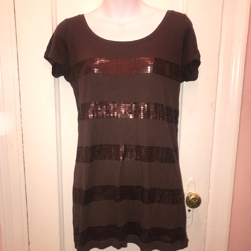 a.n.a • Solid and Sequined Striped • S